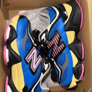 New Balance Kids' Blue and Yellow Sneakers